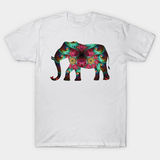 For elephants fans | Fancy Multicolored Elephant T-Shirt by gmnglx